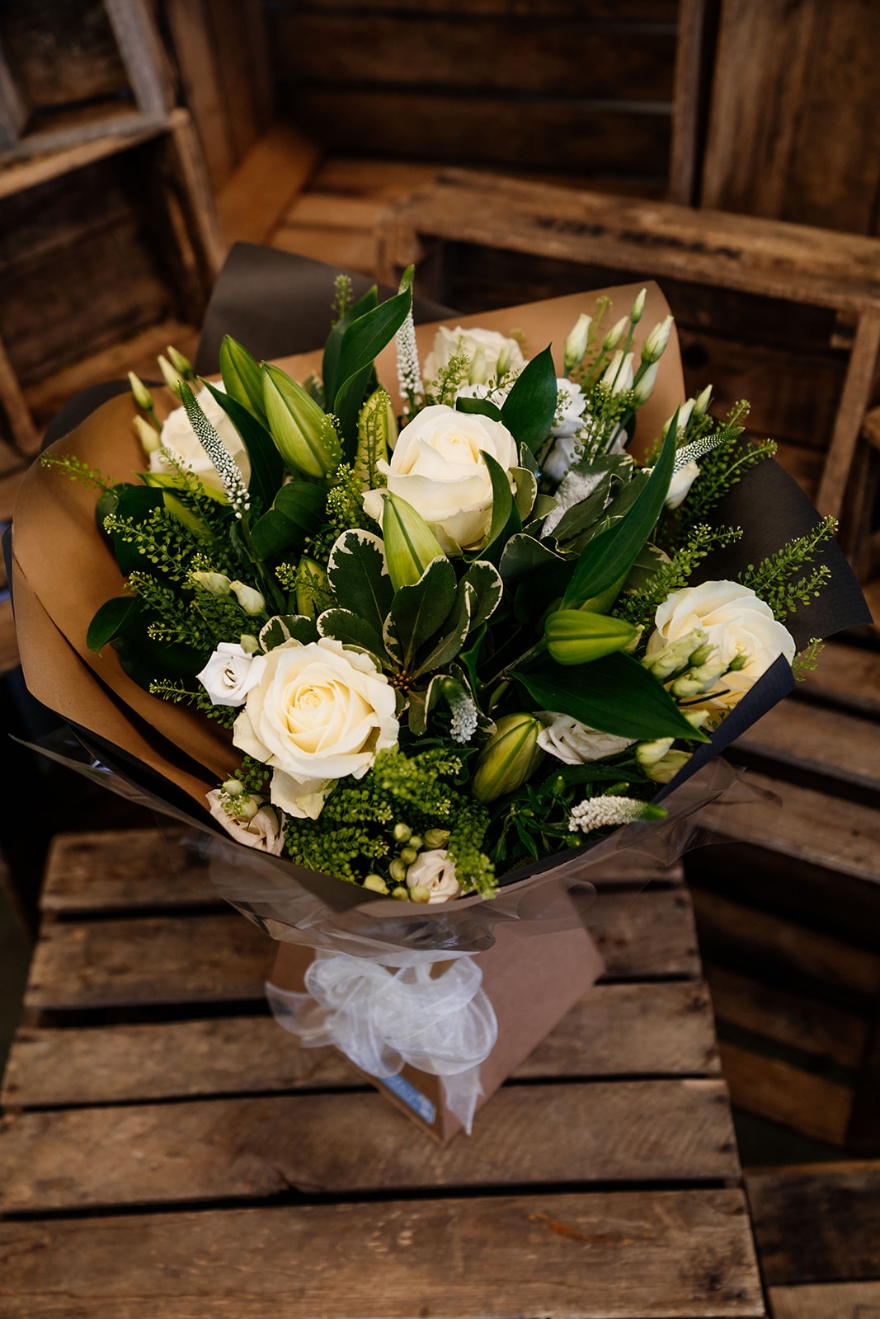 Classic Whites Handtied Bouquet
